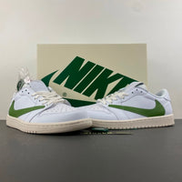 Low Top Sneakers, White Green Colorway, Reverse Hook Design, Lace Up Design, Casual Gift for Sneaker Fans