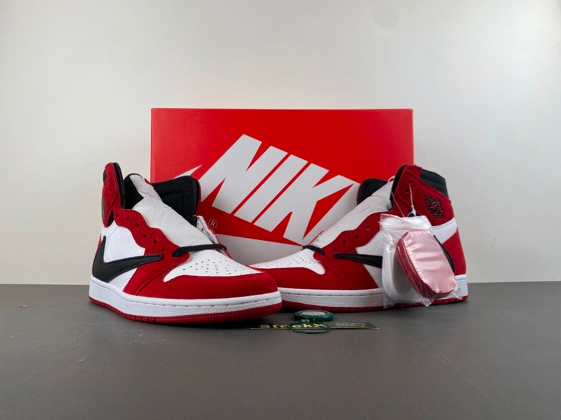 High Top Sneakers, White Black Red Colorway, Reverse Hook Design, Lace Up Design, Casual Gift for Sneaker Fans