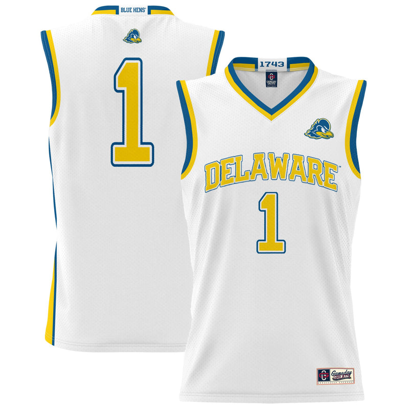 Delaware Fightin' Blue Hens Lightweight Basketball Jersey - White