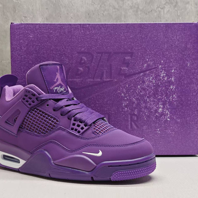 Mid Top Sneakers, Purple Colorway, Lace Up Design, Casual Gift for Sneaker Fans