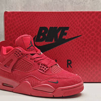Mid Top Sneakers, Red Colorway, Lace Up Design, Casual Gift for Sneaker Fans