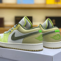 Low Top Sneakers, Green Colorway, Lace Up Design, Casual Gift for Sneaker Fans