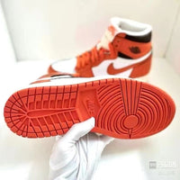 High Top Sneakers, Orange Colorway, Lace Up Design, Casual Gift for Sneaker Fans