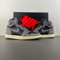 High Top Sneakers, Gray Black Colorway, Lace Up Design, Casual Gift for Sneaker Fans