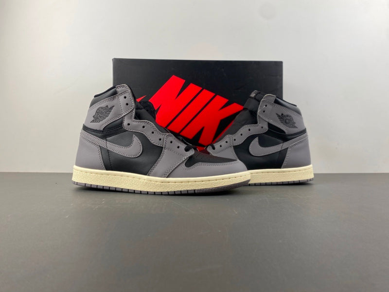 High Top Sneakers, Gray Black Colorway, Lace Up Design, Casual Gift for Sneaker Fans