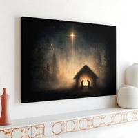 Star of Bethlehem Wall Art, Nativity Scene Canvas Print, Religious Christmas Canvas Art, Christian Holiday Canvas Decor, Church Home Present