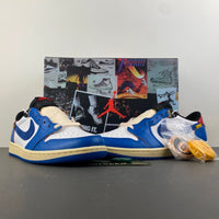 Low Top Sneakers, Blue White Yellow Colorway, Lace Up Design, Casual Gift for Sneaker Fans