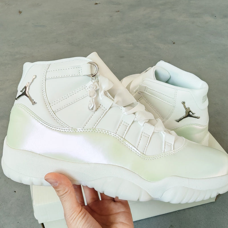 High Top Sneakers, White Colorway, Lace Up Design, Casual Gift for Sneaker Fans