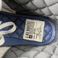 Low Top Sneakers, Blue White Black Colorway, Lace Up Design, Casual Gift for Sneaker Fans