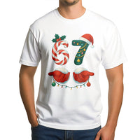 Gen Alpha Meme Holiday T-Shirt, 67 Candy Cane Christmas Shirt, Humorous 67 Number Graphic Tee, Teen Christmas Joke Shirt, Holiday Apparel Present