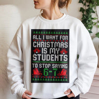 Math Humor Holiday Crewneck, Humorous 6-7 Math Teacher Christmas Sweatshirt, Educator Xmas Sweatshirt, School Teacher Graphic Pullover Present