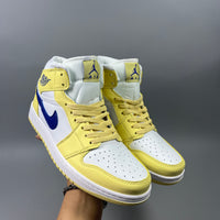 Sneakers, Yellow White Colorway, Lace Up Design, Casual Gift for Sneaker Fans