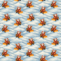 Snow Plow Christmas Gift Wrap, Santa Driving Tractor Wrapping Paper, Farm Holiday Wrapping Paper, Country Xmas Gift Wrap