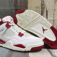 Mid Top Sneakers, Red Colorway, Lace Up Design, Casual Gift for Sneaker Fans