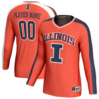 Illinois Fighting Illini NIL Pick-A-Player Lightweight Collegiate Volleyball Fashion Jersey - Orange
