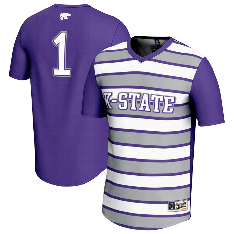 #1 Kansas State Wildcats Lightweight Soccer Fashion Jersey - Purple