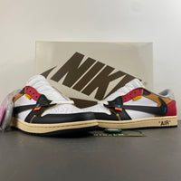 Low Top Sneakers, White Black Red Colorway, Leather Footwear, Reverse Hook Design, Lace Up Design, Casual Gift for Sneaker Fans