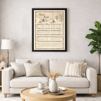 Vintage Christmas Carol Canvas Print, Silent Night Sheet Music Canvas Wall Art, Holiday Hymn Canvas Decor, Festive Winter Music Wall Art
