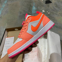 Low Top Sneakers, Orange Colorway, Lace Up Design, Casual Gift for Sneaker Fans