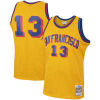 Wilt Chamberlain Gold San Francisco Warriors 1962-63 Hardwood Classics Swingman Jersey