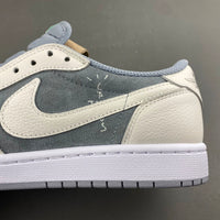 Low Top Sneakers, Gray White Colorway, Lace Up Design, Casual Gift for Sneaker Fans