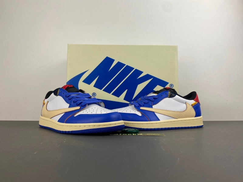 Low Top Sneakers, Blue White Colorway, Reverse Hook Design, Lace Up Design, Casual Gift for Sneaker Fans