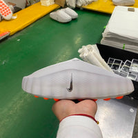 Slides, White Gray Sail Colorway, Slip On Design, Casual Gift for Shoe Lovers