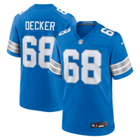 Detroit Lions Taylor Decker Blue Team Game Jersey