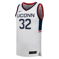 #32 UConn Huskies Replica Basketball Jersey - White