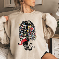 Maternity Holiday Sweatshirt, Skeleton Baby Christmas Sweatshirt, Adorable Pregnancy Xmas Sweatshirt, Expectant Mom Crewneck, New Mom Present