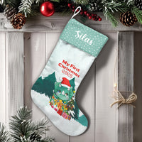My First Christmas 2025 Stocking, Baby Dinosaur Christmas Stocking, Personalized Dino Stocking, Custom Baby Holiday Stocking, Newborn Present