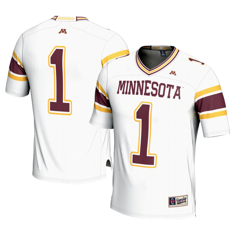 #1 Minnesota Golden Gophers Football Jersey – White