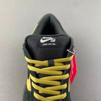 Low Top Sneakers, Army Green Yellow Colorway, Lace Up Design, Casual Gift for Sneaker Fans