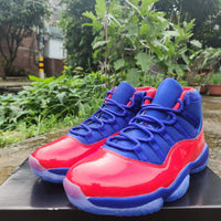 High Top Sneakers, Royal Blue Red Colorway, Lace Up Design, Casual Gift for Sneaker Fans