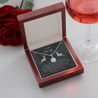 Christmas Message Keepsake Pendant, Wife Eternal Hope Necklace, White Gold Stainless Steel, Romantic Holiday Jewelry Present for Wife