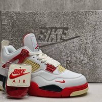 Mid Top Sneakers, Red Colorway, Lace Up Design, Casual Gift for Sneaker Fans