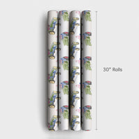 Santa Farm Tractor Gift Wrap, Christmas Tractor Wrapping Paper, Rustic Country Wrapping Paper, Farmhouse Holiday Gift Wrap Roll for Farmers