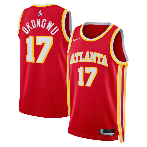 Atlanta Hawks Icon Edition Swingman Jersey - Red - Onyeka Okongwu