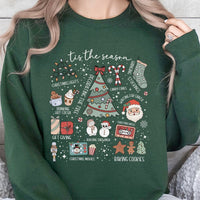Retro Holiday Crewneck, Tis the Season Christmas Sweatshirt, Adorable Winter Graphic Sweater, Comfy Christmas Sweatshirt, Holiday Season Pullover