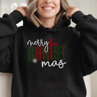 Religious Christian Cross Hoodie, Merry Christmas Jesus Hoodie, Faith Based Holiday Graphic Sweatshirt, Retro Jesus Xmas Pullover Hoodie