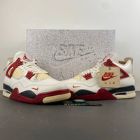 Low Top Sneakers, White Black Red Colorway, Lace Up Design, Casual Gift for Sneaker Fans
