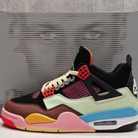 Mid Top Sneakers, Black Red Yellow Colorway, Lace Up Design, Casual Gift for Sneaker Fans