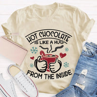 Comfy Winter Holiday Quote T-Shirt, Hot Chocolate Christmas Shirt, Adorable Hot Cocoa Season Tee, Retro Christmas Graphic Shirt, Unisex Xmas Present