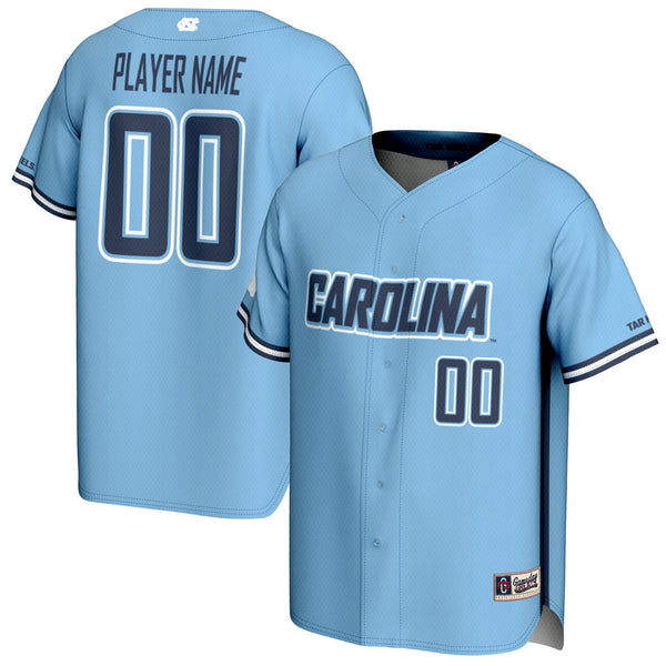 North Carolina Tar Heels NIL Pick-A-Player Baseball Lightweight Jersey - Carolina Blue