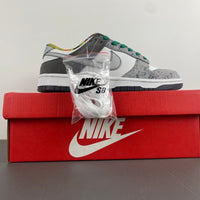 Low Top Sneakers, White Green Colorway, Lace Up Design, Casual Gift for Sneaker Fans