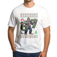 Humorous Sasquatch Ugly Sweater Shirt, Bigfoot 67 Christmas T-Shirt, 67th Birthday Bigfoot Tee, Retro Bigfoot Graphic T-Shirt, Holiday Present
