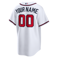 Atlanta Braves White Home Replica Custom Jersey