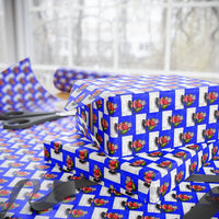 Monocle Santa Claus Gift Wrap, Top Hat Santa Wrapping Paper, Whimsical Christmas Wrapping Paper, Vintage Holiday Gift Wrap Roll, Xmas Paper