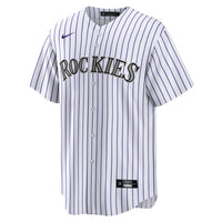 Colorado Rockies Kris Bryant White/Purple Replica Player Jersey