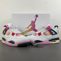 Retro Low Top Sneakers, White Black Pink Colorway, Lace Up Design, Casual Gift for Sneaker Fans